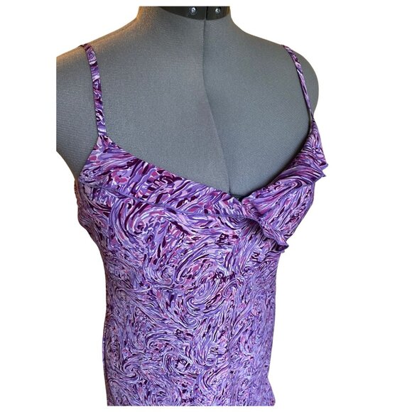 90s/Y2K Purple Midi Sleeveless Dress - Picture 2 of 10